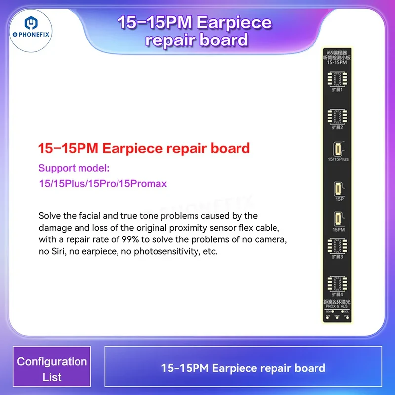 Programmeur i2C i6S A8S pour écran iPhone True Tone Face ID Repair