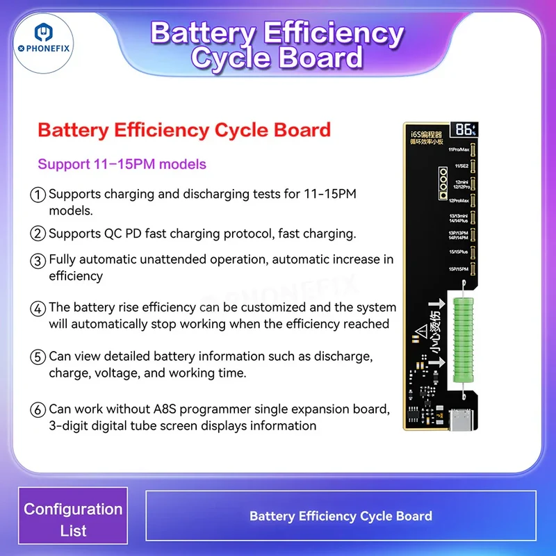 Programmeur i2C i6S A8S pour écran iPhone True Tone Face ID Repair