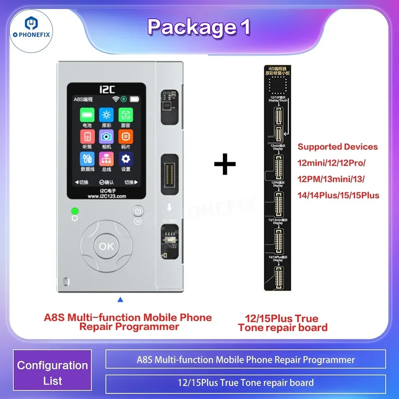 Programmeur i2C i6S A8S pour écran iPhone True Tone Face ID Repair