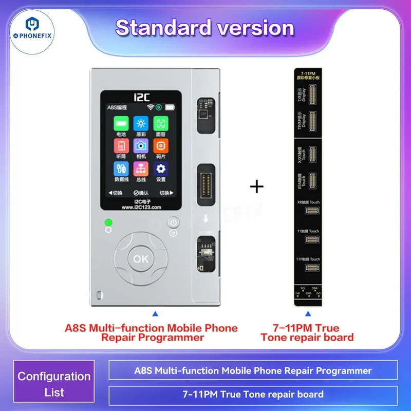 Programmeur i2C i6S A8S pour écran iPhone True Tone Face ID Repair