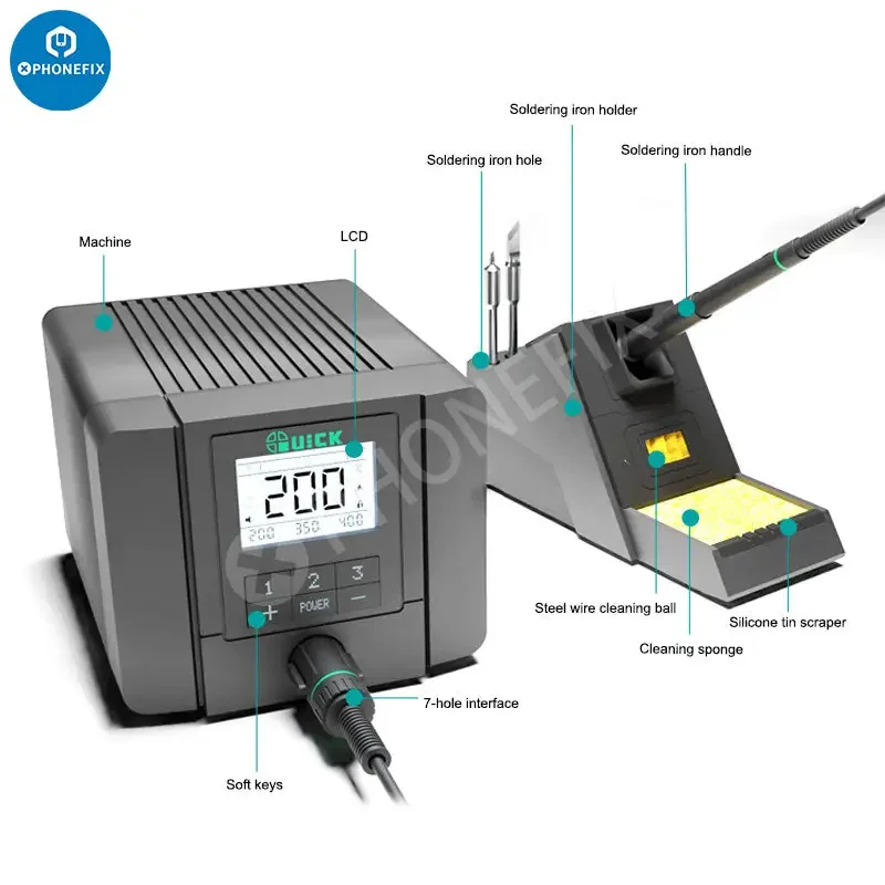 Station de soudage de précision intelligente électrique Quick Q8