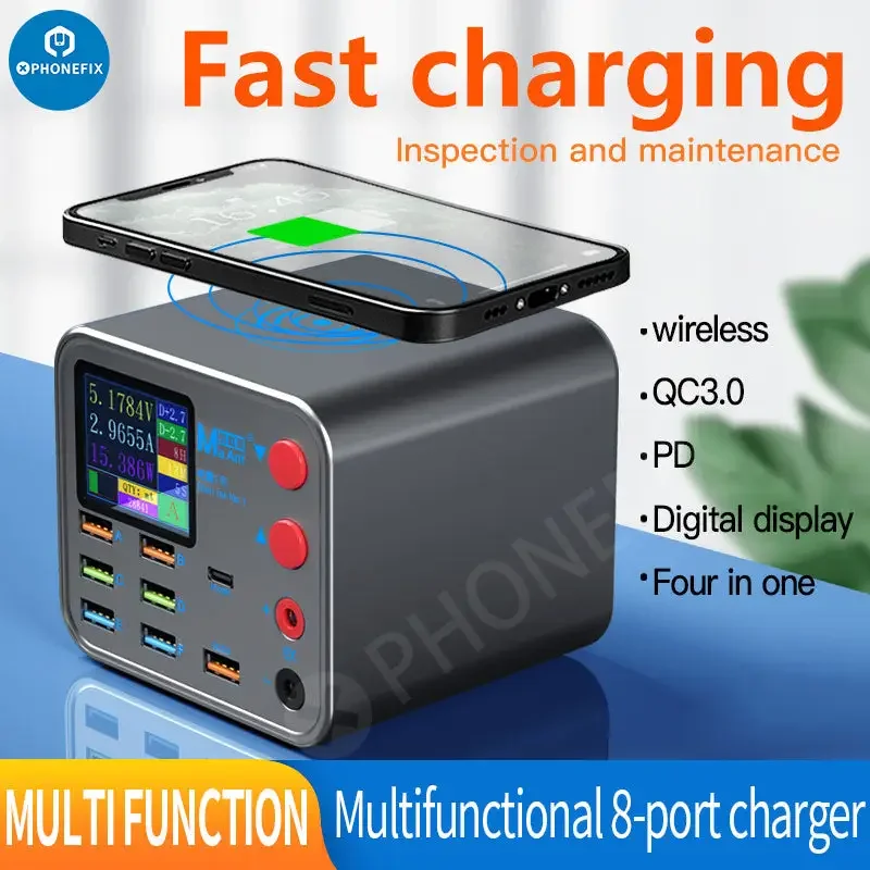 Chargeur PD 8 ports MaAnt DianBa TenSai PD, détection de courant pour téléphone