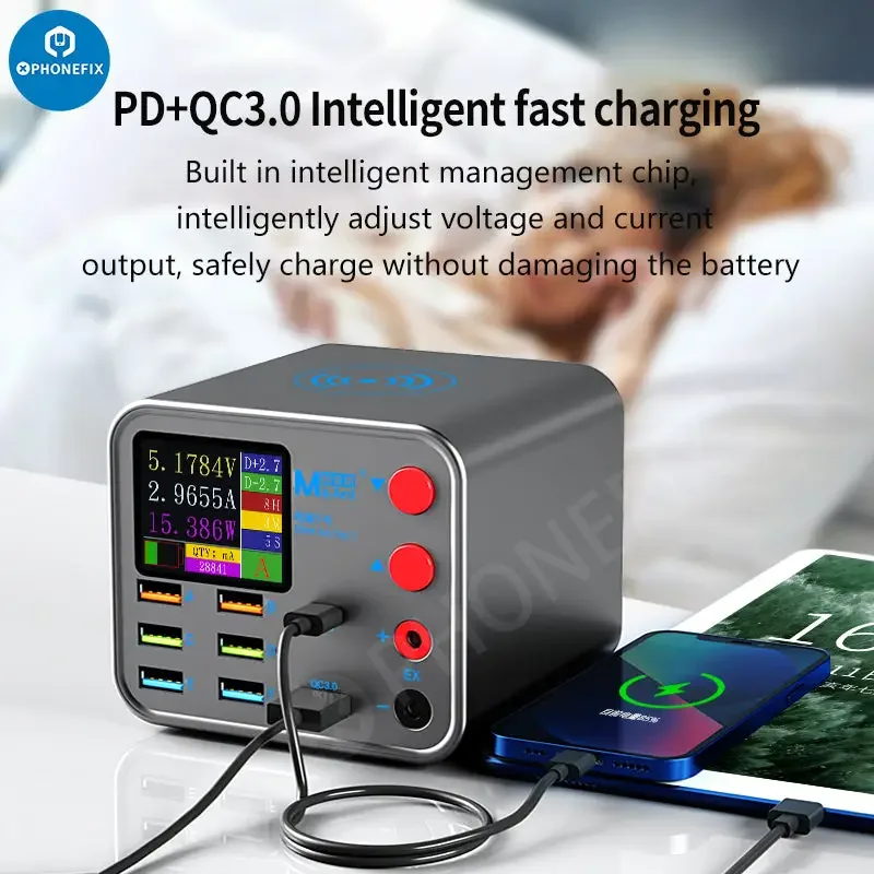 Chargeur PD 8 ports MaAnt DianBa TenSai PD, détection de courant pour téléphone