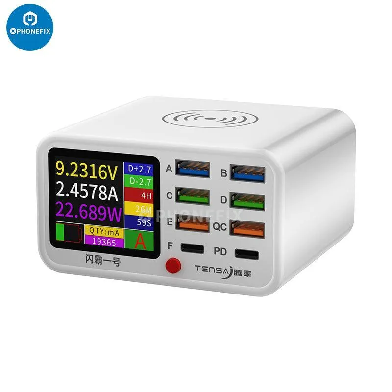 Chargeur PD 8 ports MaAnt DianBa TenSai PD, détection de courant pour téléphone