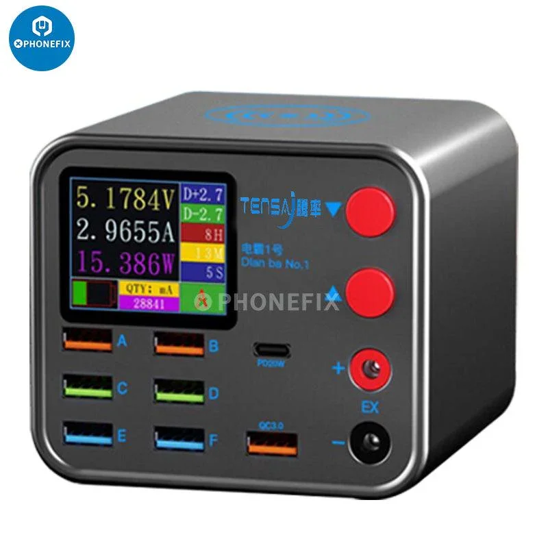 Chargeur PD 8 ports MaAnt DianBa TenSai PD, détection de courant pour téléphone
