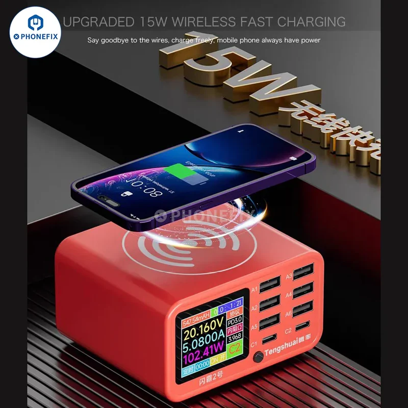 Chargeur PD 8 ports MaAnt DianBa TenSai PD, détection de courant pour téléphone