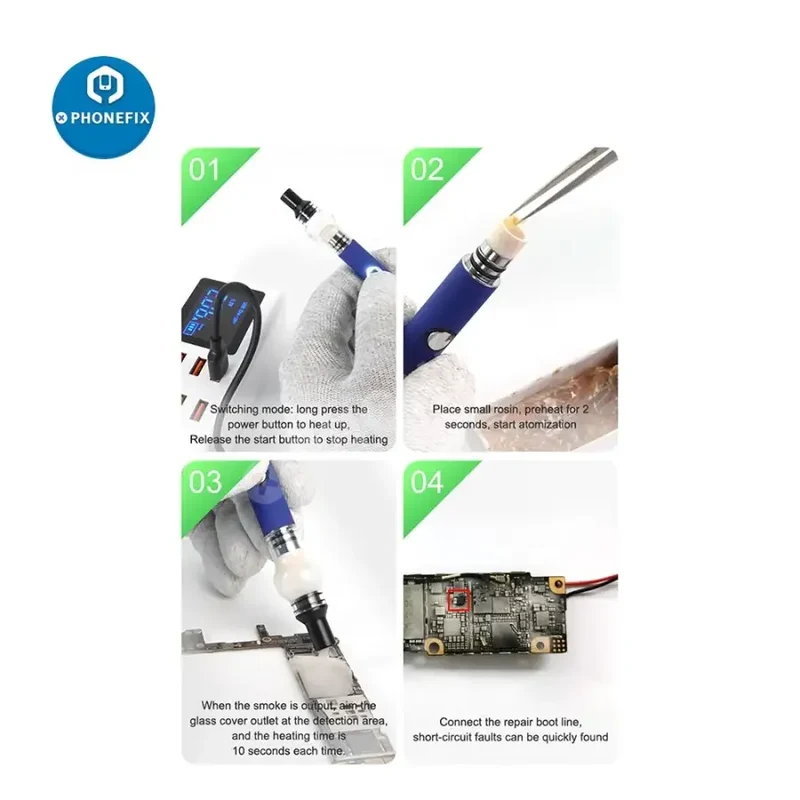 Stylo de détection de court-circuit pour réparation d'iPhone avec atomiseur de colophane RELIFE