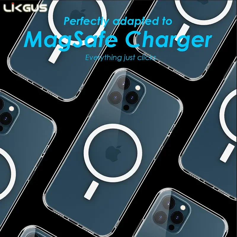 Coque magnétique ultra transparente Magsafe pour iPhone 15 Pro Max