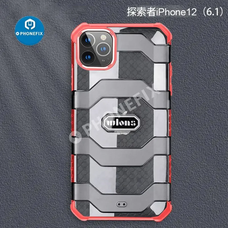 Coque de protection militaire double couche pour iPhone 11, 12 et 13
