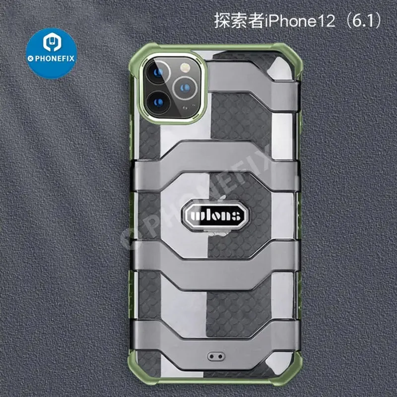 Coque de protection militaire double couche pour iPhone 11, 12 et 13