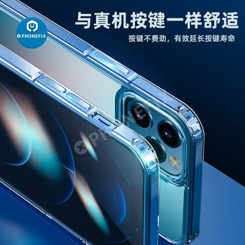 Coque de protection antichoc en acrylique transparent TPU pour iPhone 11-12 Pro Max