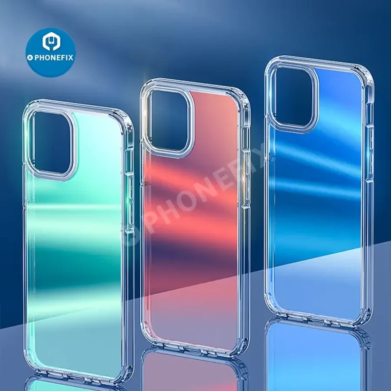 Coque de protection antichoc en acrylique transparent TPU pour iPhone 11-12 Pro Max