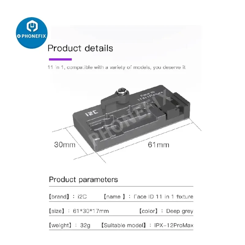 Outil de réparation de caméra frontale pour support matriciel i2C Face ID pour X-12Pro Max