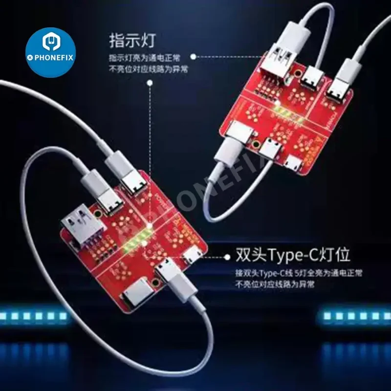 Outil de test de la carte de détection marche/arrêt du câble de données USB QianLi Mega-iDea