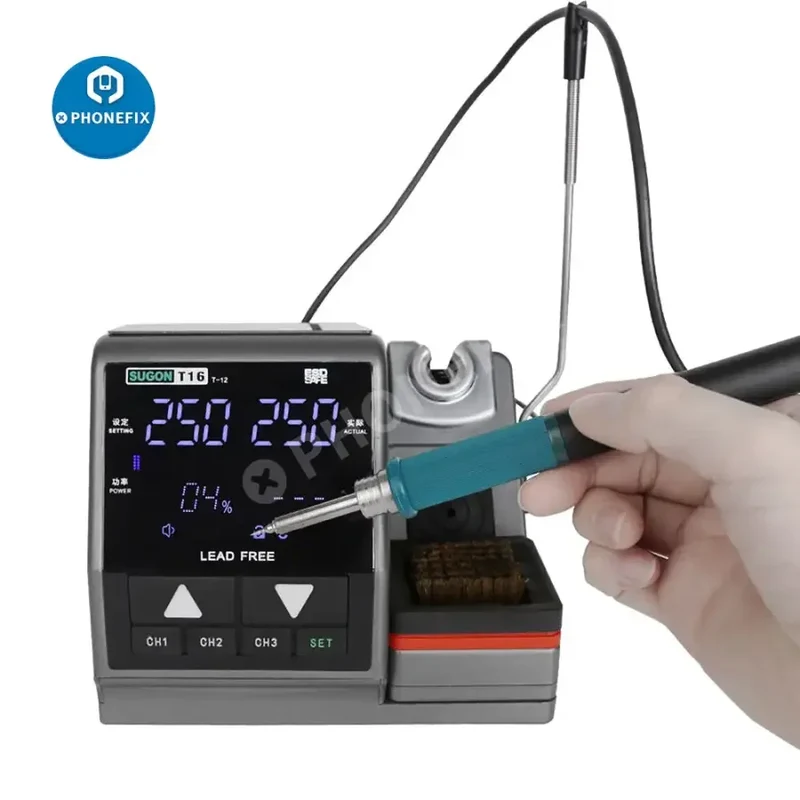 Station de soudage de précision SUGON T16 pour réparation de circuits imprimés de téléphones