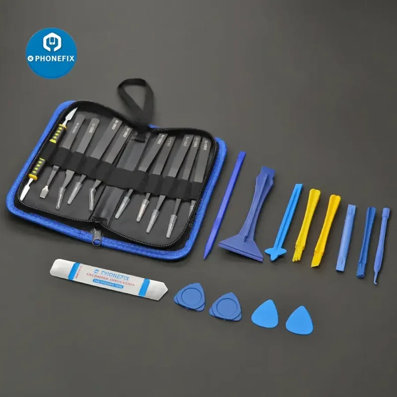 Ensemble de pinces professionnelles 23 en 1, kit d'outils d'ouverture d'écran pour réparation de téléphone