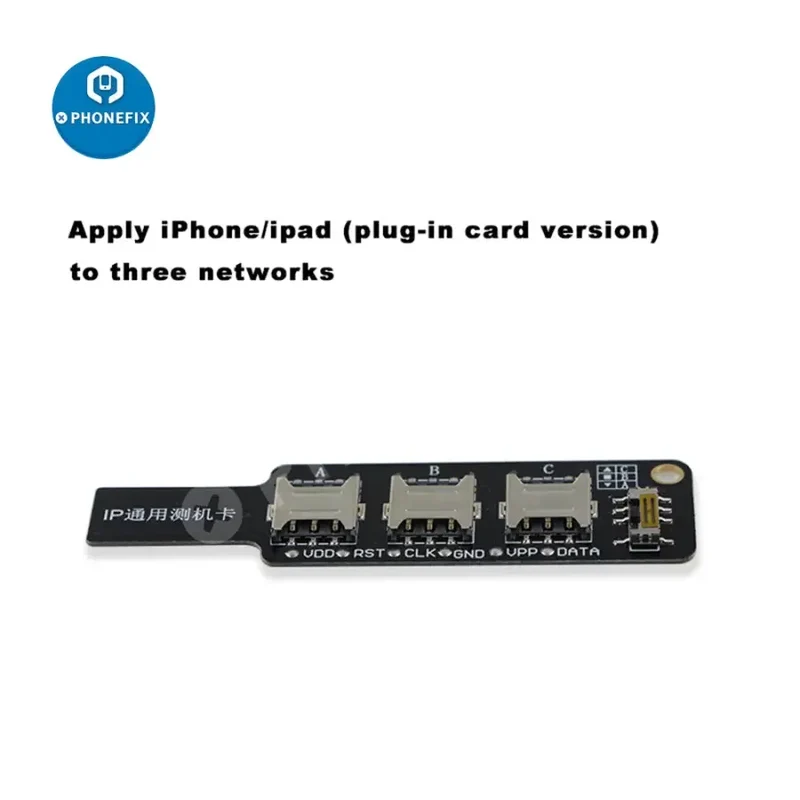Carte de test IP universelle 3 en 1 pour iPhone Android et SIM