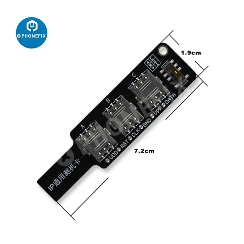Carte de test IP universelle 3 en 1 pour iPhone Android et SIM