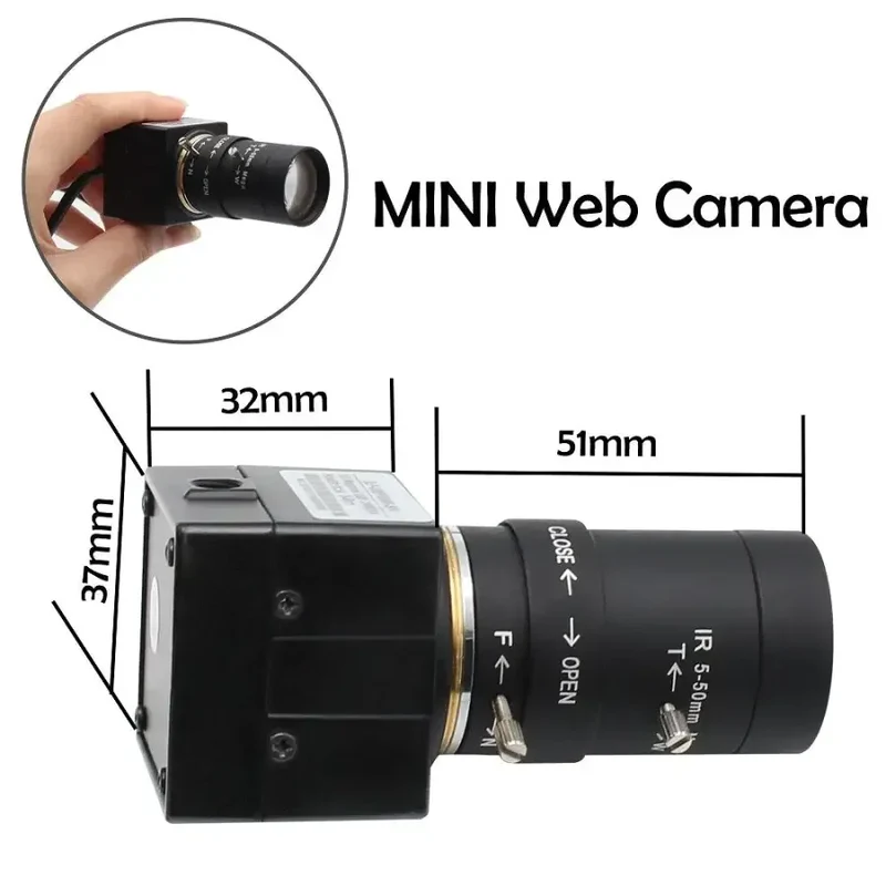 Caméra vidéo industrielle USB haute résolution 8MP CCTV