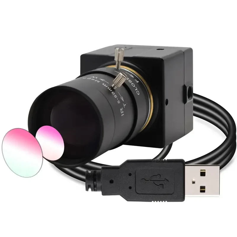 Webcam USB CCTV 5-50 mm Objectif varifocal SONY HD 8MP Caméra USB