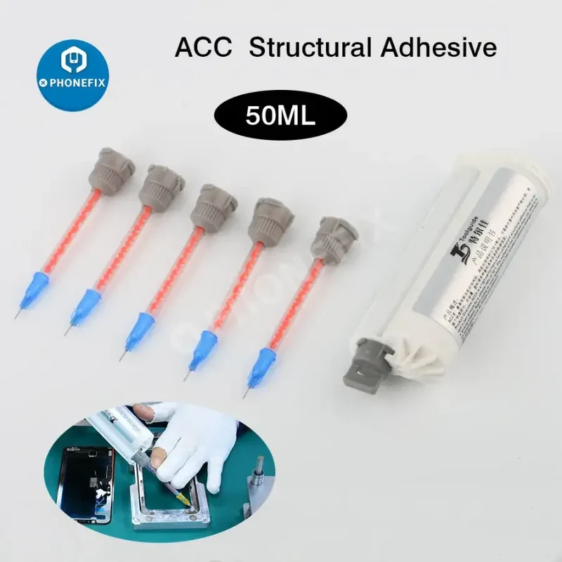 Seringue distributrice de colle structurelle ACC 50 ml pour adhésif pour cadre étroit d'écran