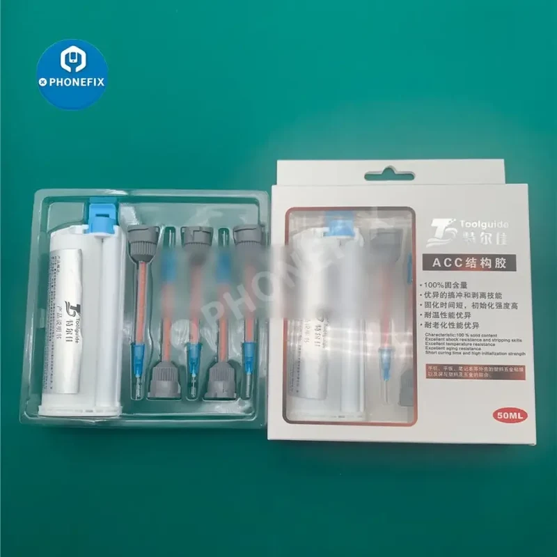 Seringue distributrice de colle structurelle ACC 50 ml pour adhésif pour cadre étroit d'écran