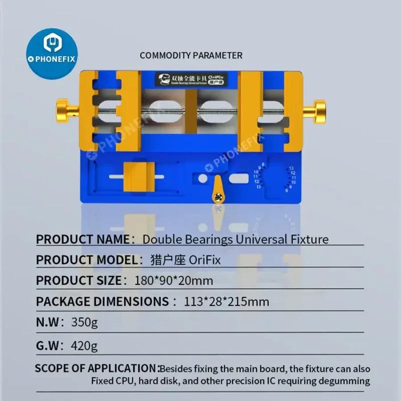 Fixation universelle Orifix Double Beatings pour réparation de processeur de téléphone
