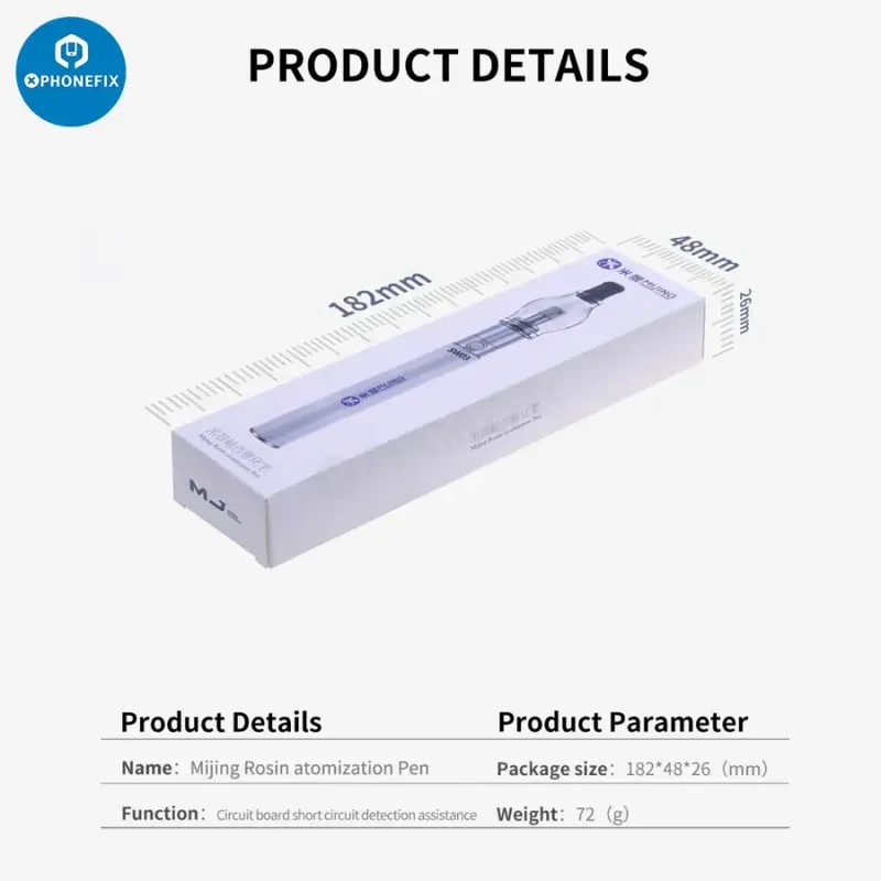 Stylo d'atomisation de colophane Mijing pour téléphone, détection de court-circuit sur circuit imprimé