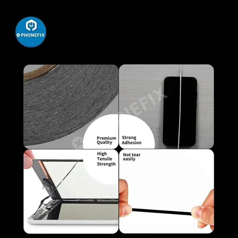 Ruban adhésif pour écran LCD de 2 mm avec pincettes pour réparation de téléphone et tablette
