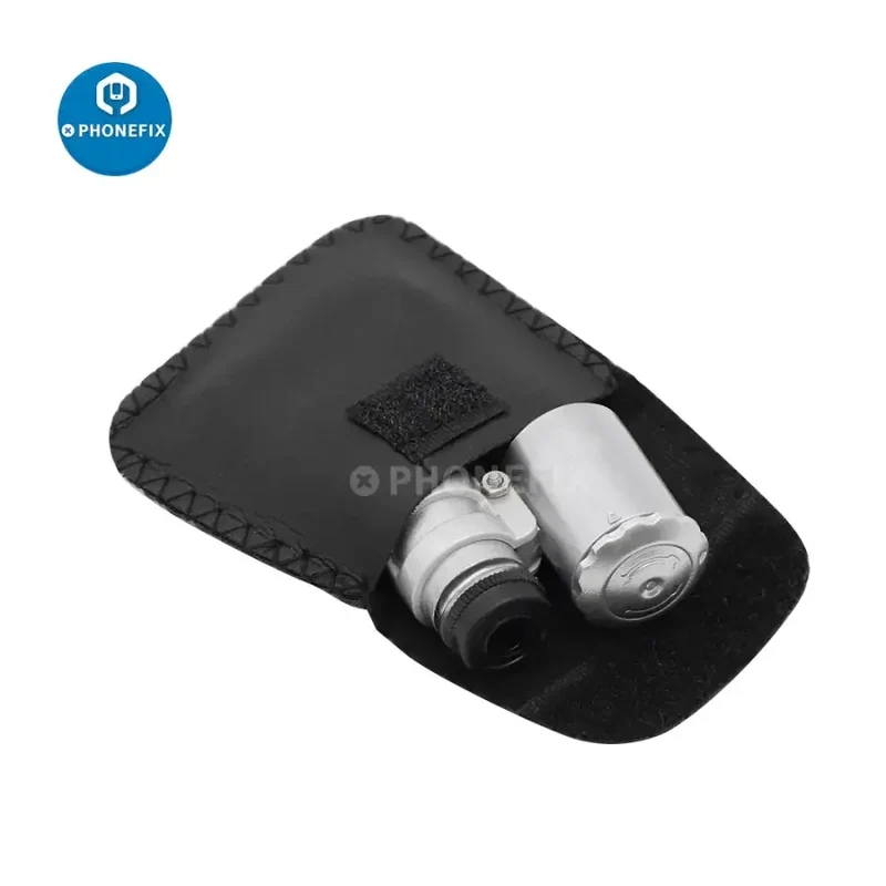 Loupe de microscope portable multifonction 60X avec lumière LED et UV