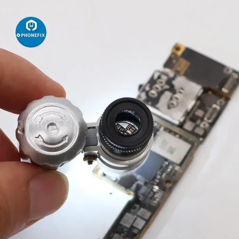 Loupe de microscope portable multifonction 60X avec lumière LED et UV