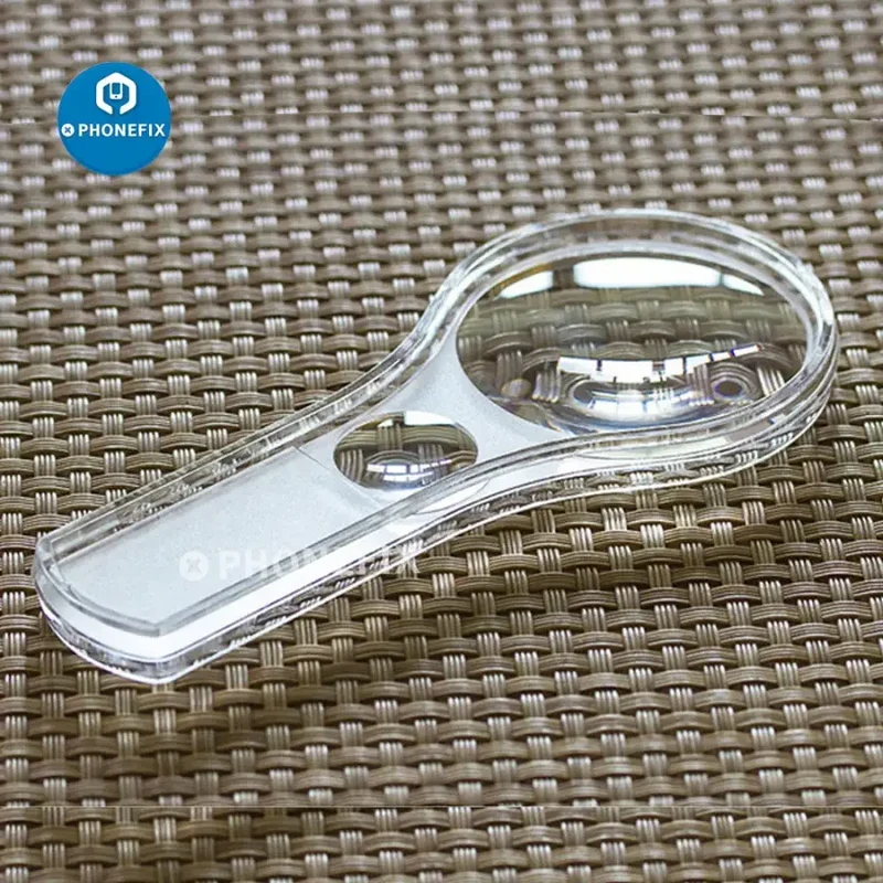 Mini loupe multifonction 5-10X en plastique transparent PMMA (acrylique), 10 pièces