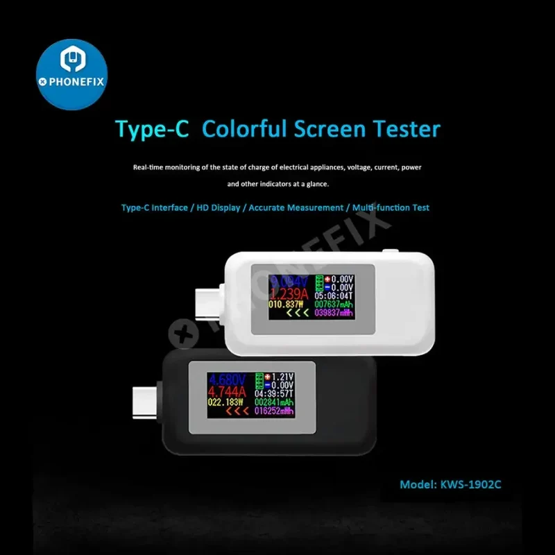 Testeur de tension et de courant USB multifonction 10 en 1 de type C