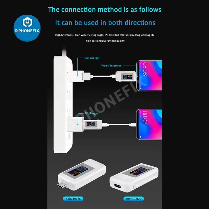 Testeur de tension et de courant USB multifonction 10 en 1 de type C