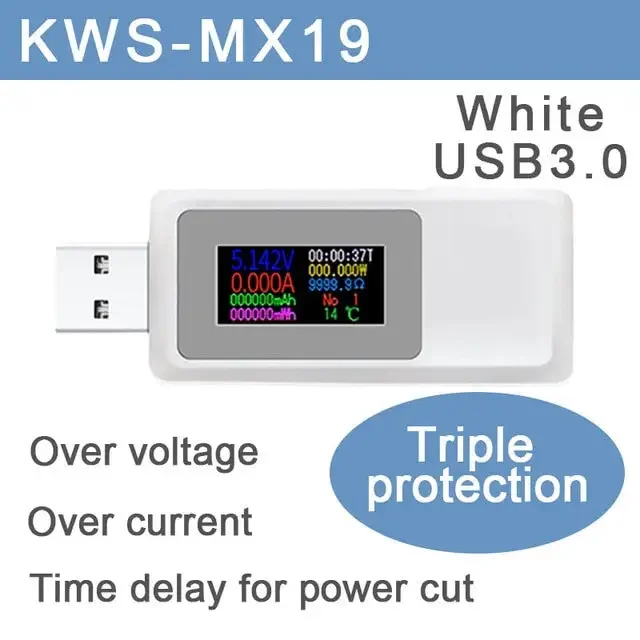 Testeur de tension et de courant USB multifonction 10 en 1 de type C