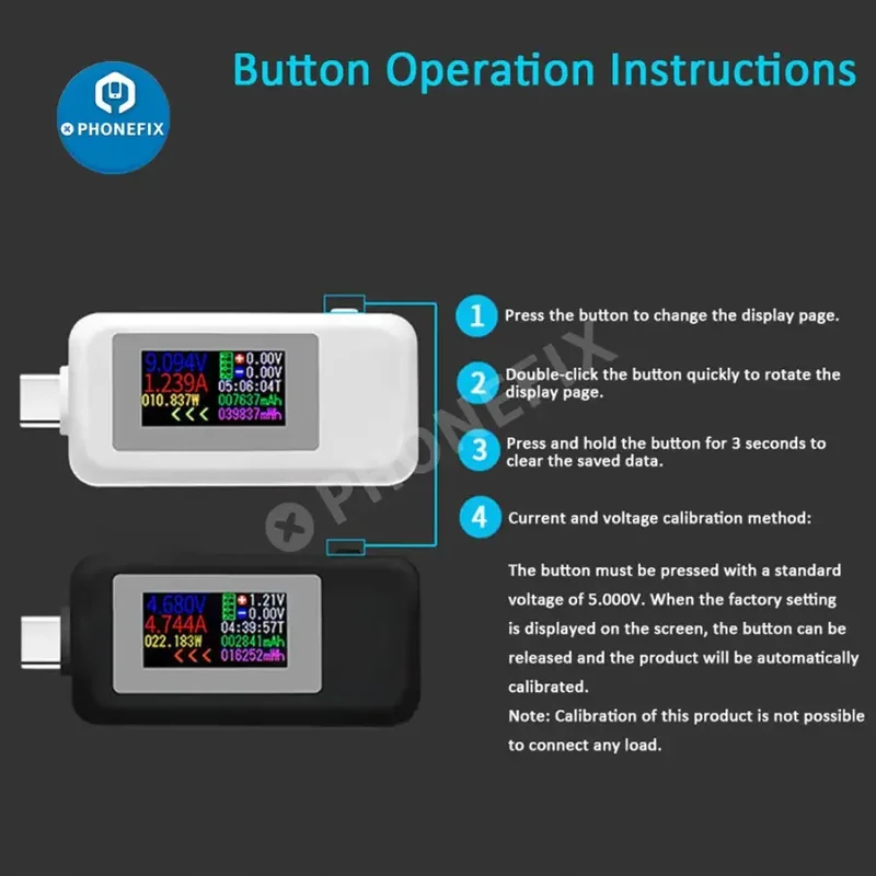 Testeur de tension et de courant USB multifonction 10 en 1 de type C