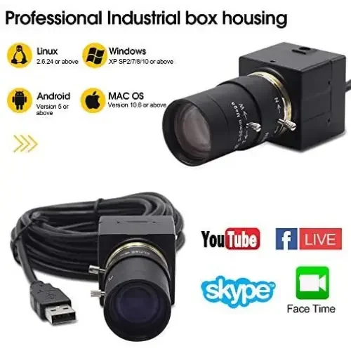 Webcam 4K 8MP HD à focale variable avec zoom optique USB