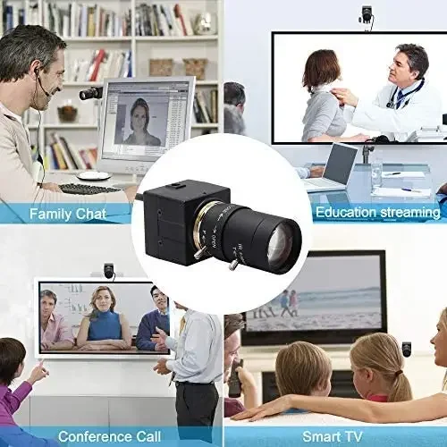 Webcam 4K 8MP HD à focale variable avec zoom optique USB