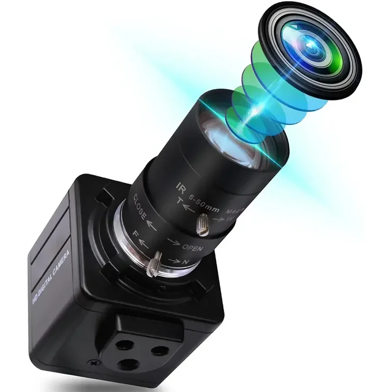 Webcam 4K 8MP HD à focale variable avec zoom optique USB