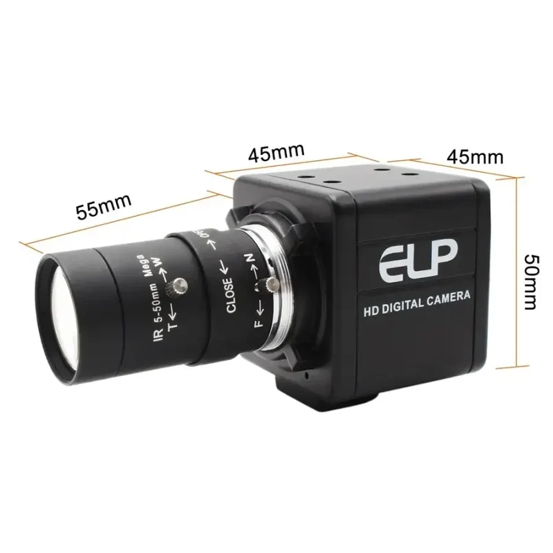 Webcam USB 4K SONY à fréquence d'images élevée avec objectif varifocal manuel