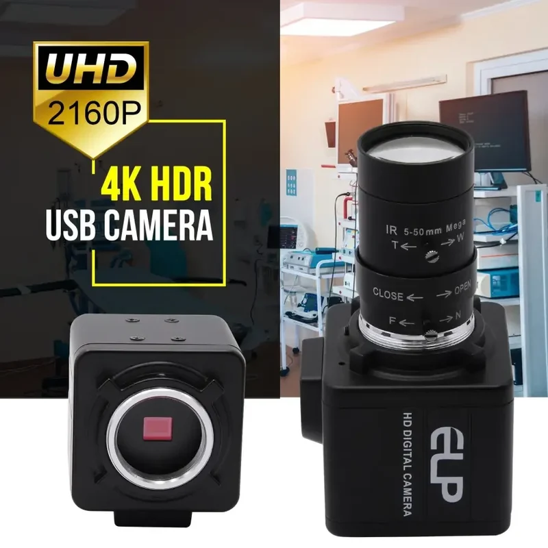 Webcam USB 4K SONY à fréquence d'images élevée avec objectif varifocal manuel