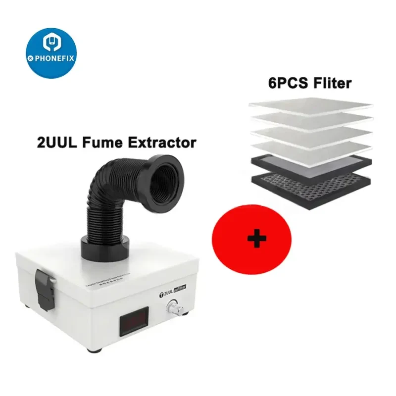 Mini nettoyeur de fumée de soudure 2UUL, extracteur de fumée, filtre à air pour réparation de téléphone