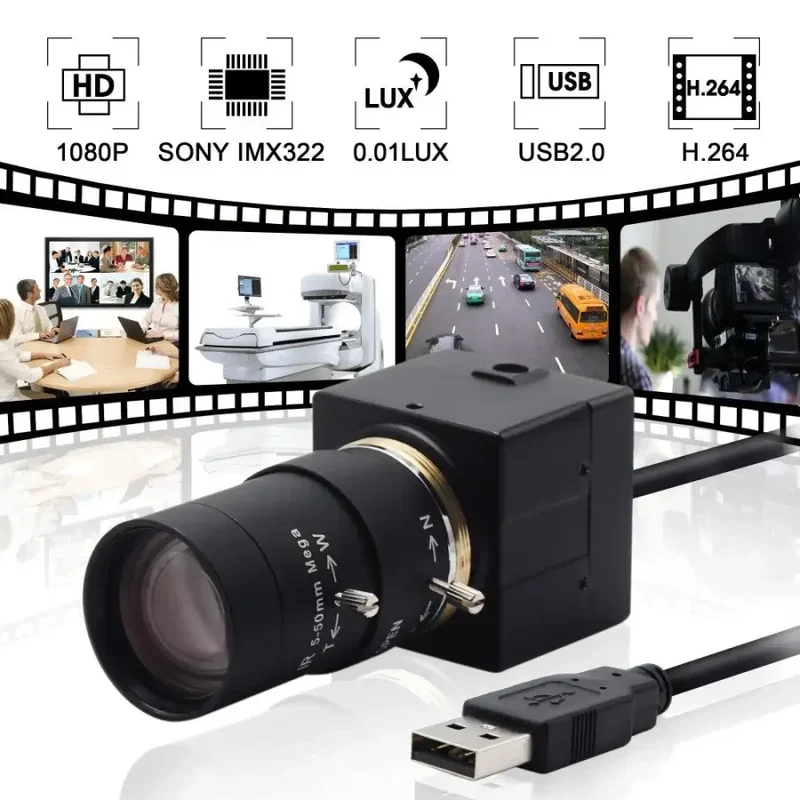 Webcam USB Sony 2MP 1080P à focale variable haute vitesse