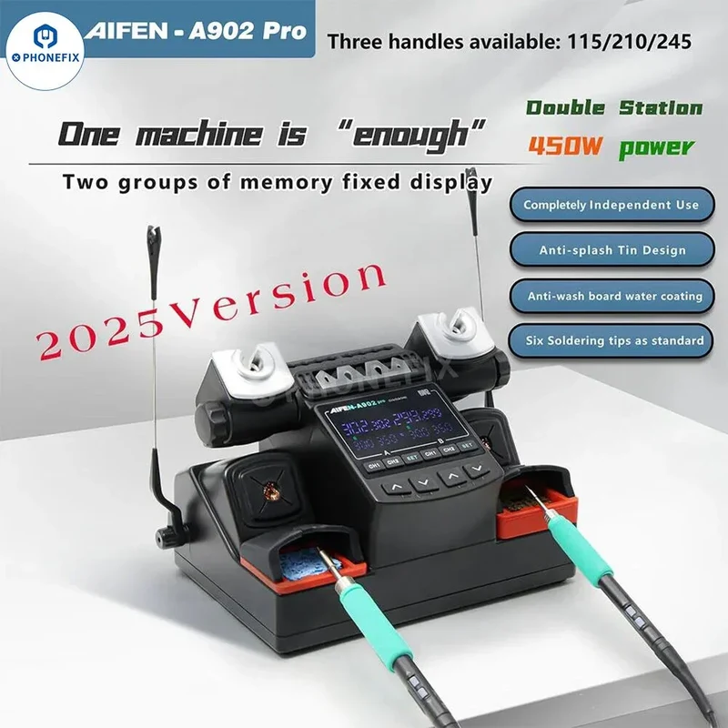 Station de soudage double AIFEN A902 Pro C210 C245 C115 Outil de soudage