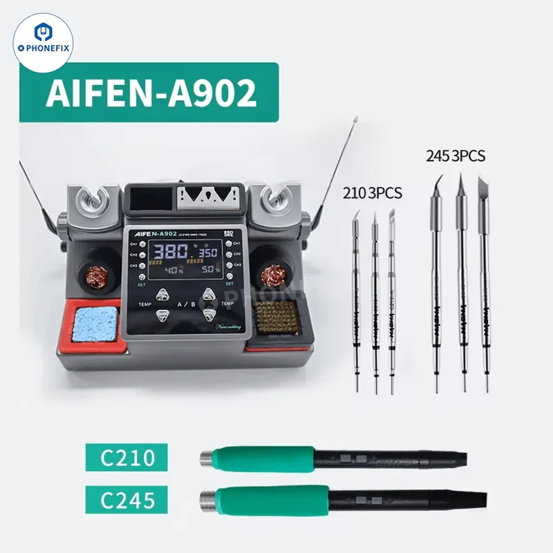 Station de soudage double AIFEN A902 Pro C210 C245 C115 Outil de soudage