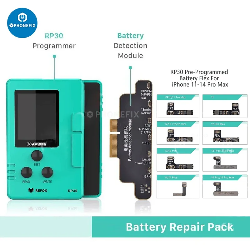 Programmateur de restauration multifonction REFOX RP30 pour iPhone X-15 Pro Max