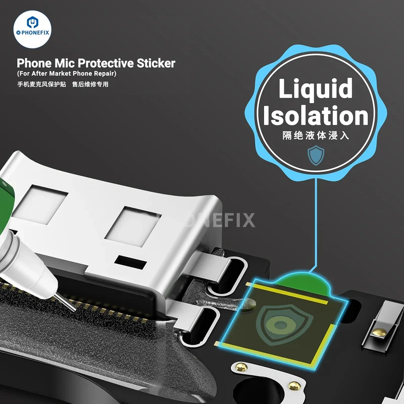 Autocollant de protection pour appareil photo de téléphone 2UUL, matrice de points, microphone, 7 mm, 12 mm