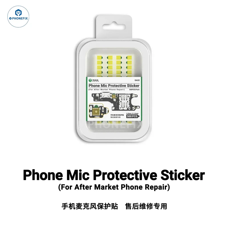 Autocollant de protection pour appareil photo de téléphone 2UUL, matrice de points, microphone, 7 mm, 12 mm