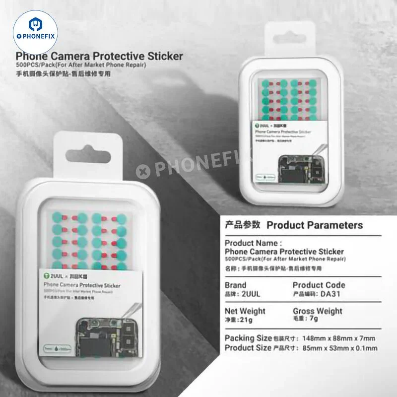 Autocollant de protection pour appareil photo de téléphone 2UUL, matrice de points, microphone, 7 mm, 12 mm