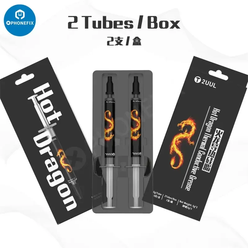 Graisse conductrice thermique Hot Dragon 2UUL SC04 pour processeur et processeur graphique